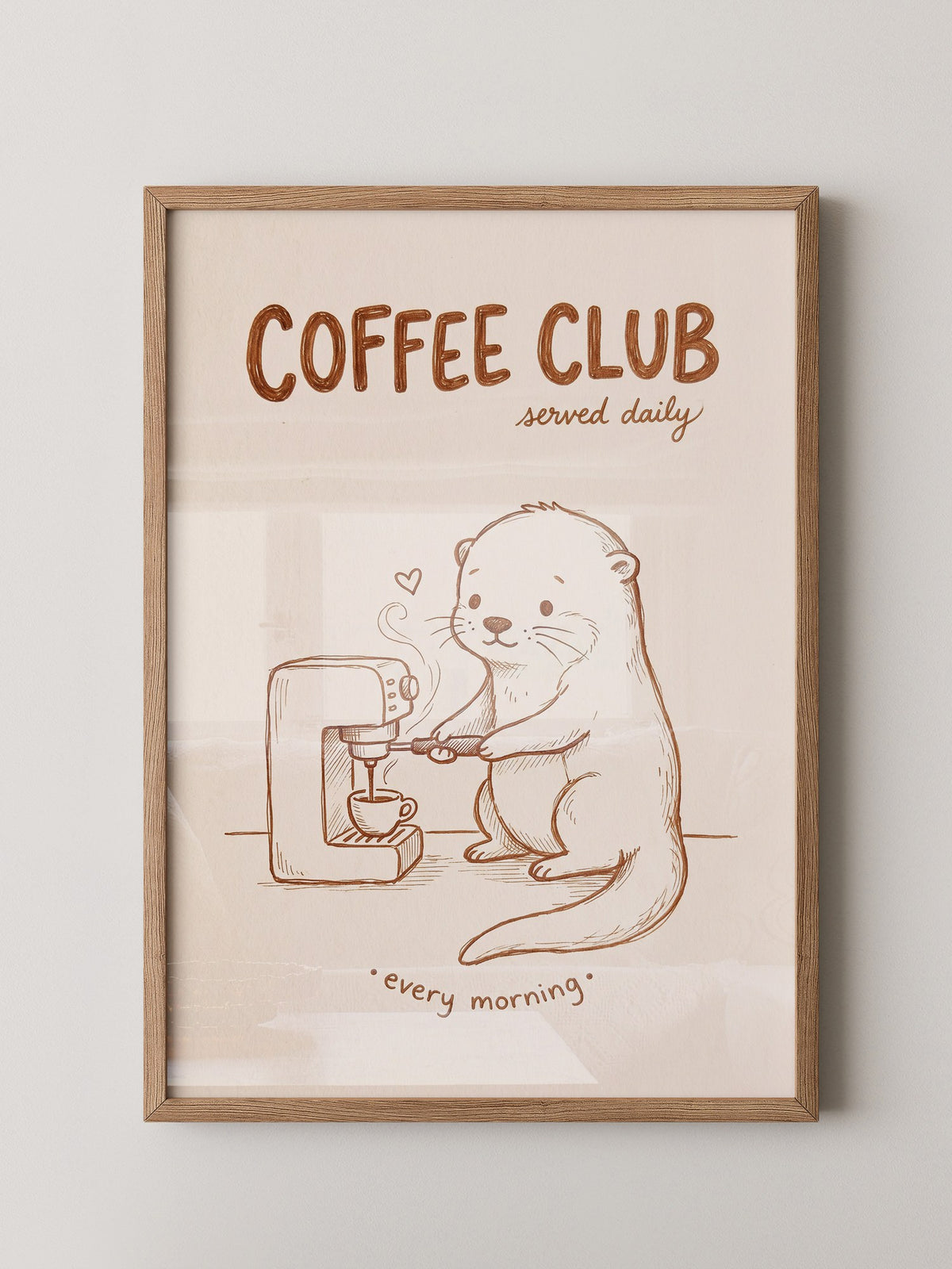 Otter Kaffeezubereitung Herzchen