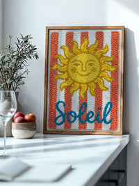 Sonne Strahlen Retro Streifen