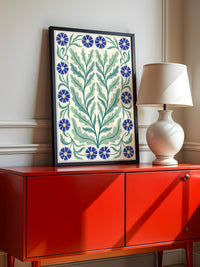 Blau Kornblumen Ornament Muster