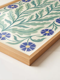 Blau Kornblumen Ornament Muster