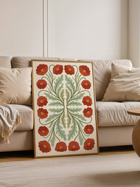 Rote Mohnblumen Symmetrie