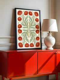 Rote Mohnblumen Symmetrie