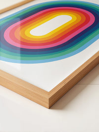 Regenbogen Oval Strahlendes Design