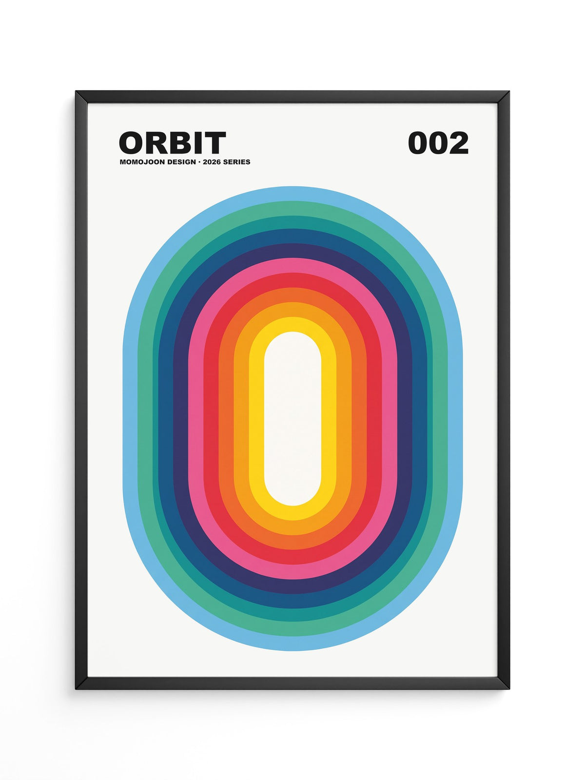 Regenbogen Oval Strahlendes Design
