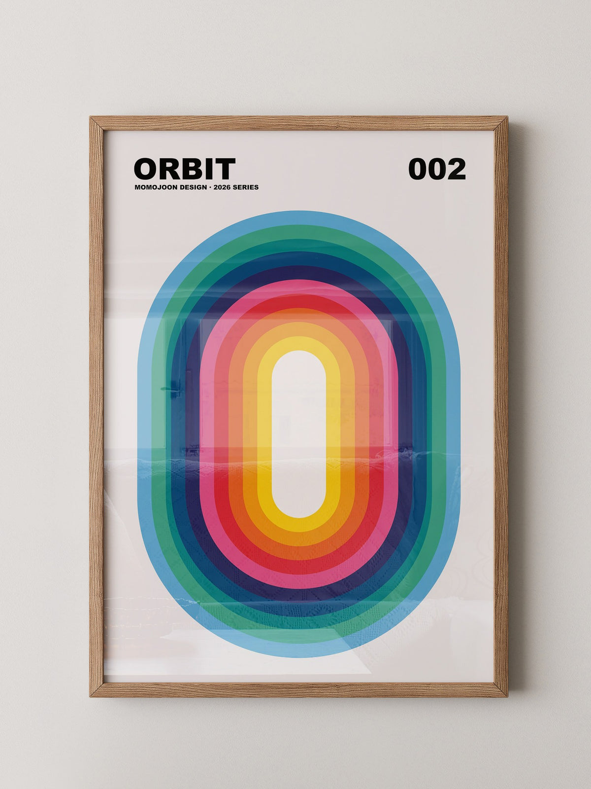 Regenbogen Oval Strahlendes Design