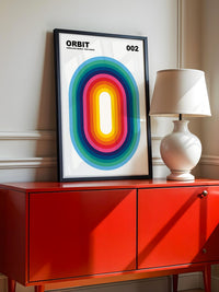 Regenbogen Oval Strahlendes Design