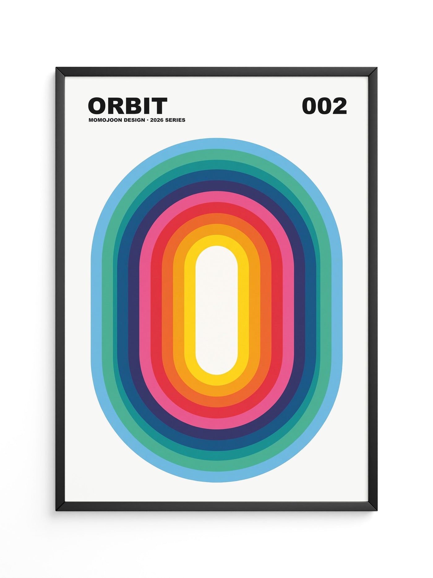 Regenbogen Oval Strahlendes Design