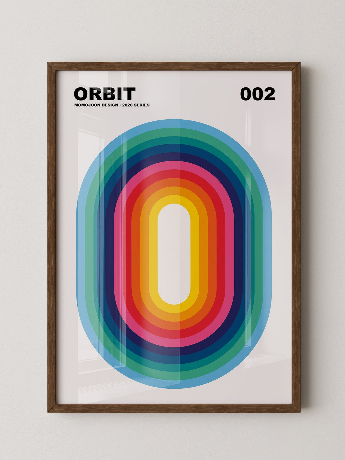 Regenbogen Oval Strahlendes Design
