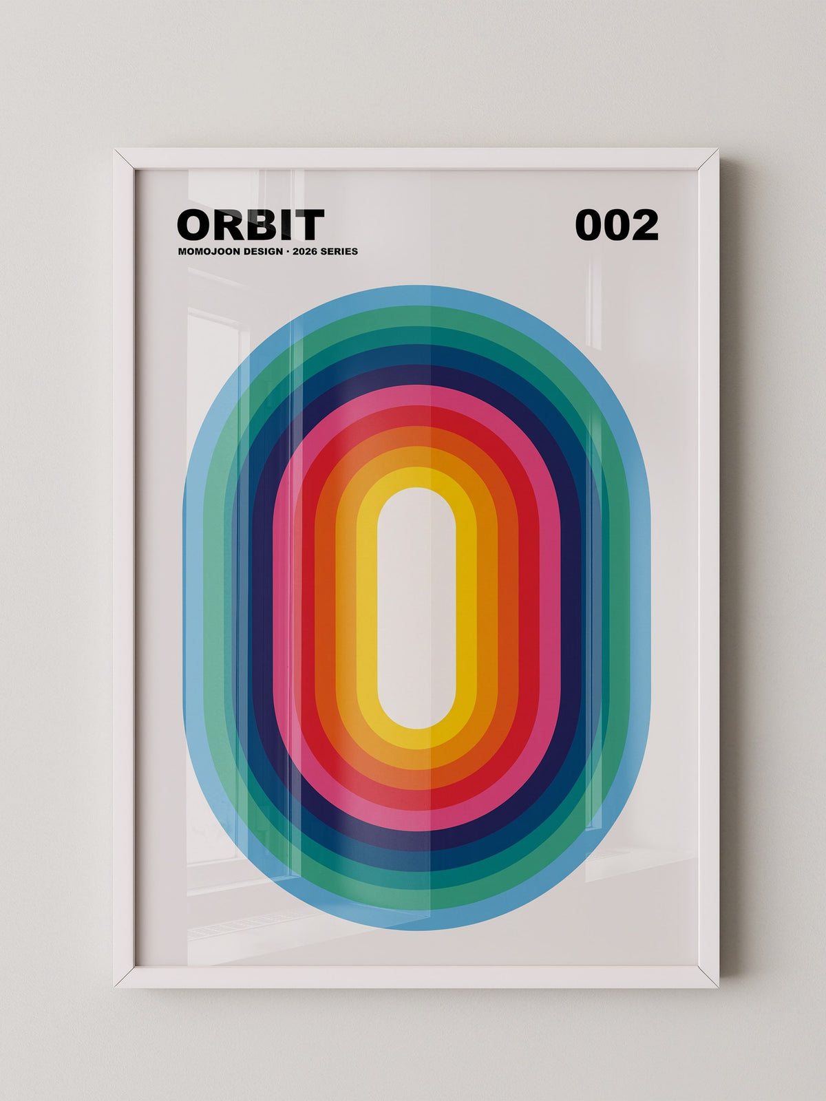 Regenbogen Oval Strahlendes Design