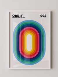 Regenbogen Oval Strahlendes Design