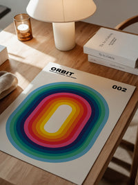 Regenbogen Oval Strahlendes Design