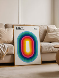 Regenbogen Oval Strahlendes Design