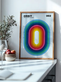Regenbogen Oval Strahlendes Design
