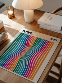 Bunte Wellenoptik Streifen