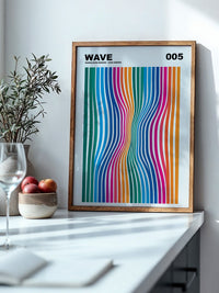 Bunte Wellenoptik Streifen