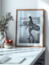 Surferin Strand Schwarzweiss