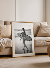 Surferin Strand Schwarzweiss