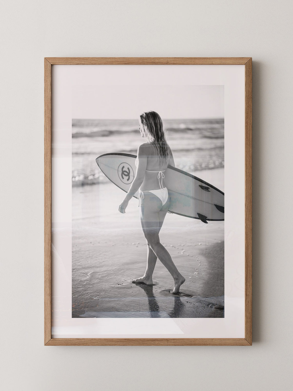 Surferin Strand Schwarzweiss