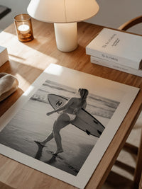 Surferin Strand Schwarzweiss