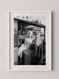 Retro Cheetah und Dame S/W