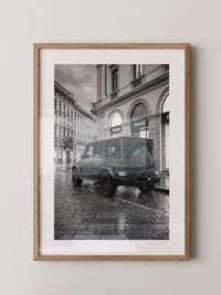 Luxus SUV Stadtansicht S/W
