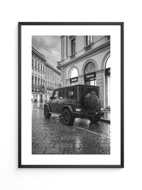 Luxus SUV Stadtansicht S/W