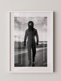 Rennfahrer Silhouette S/W