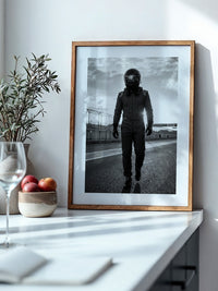 Rennfahrer Silhouette S/W
