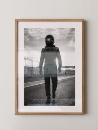 Rennfahrer Silhouette S/W