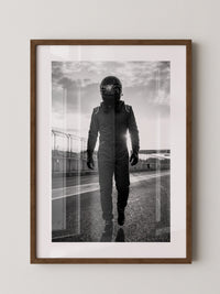 Rennfahrer Silhouette S/W
