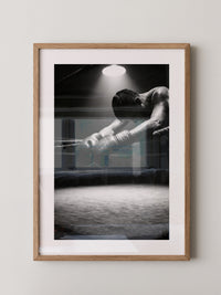 Boxer im Ring Schattenlicht