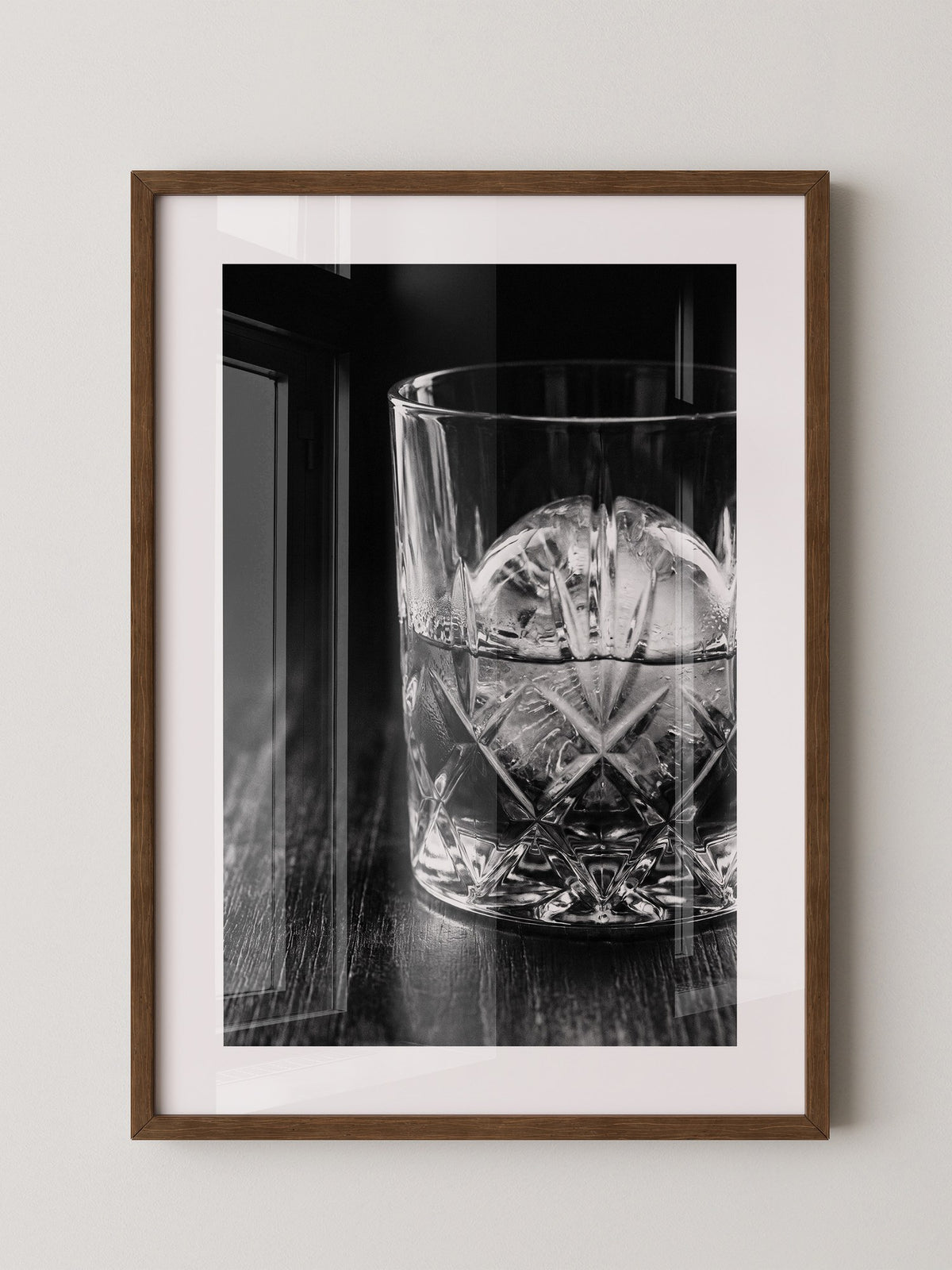 Tumbler Glasgeometrie Schwarzweiß