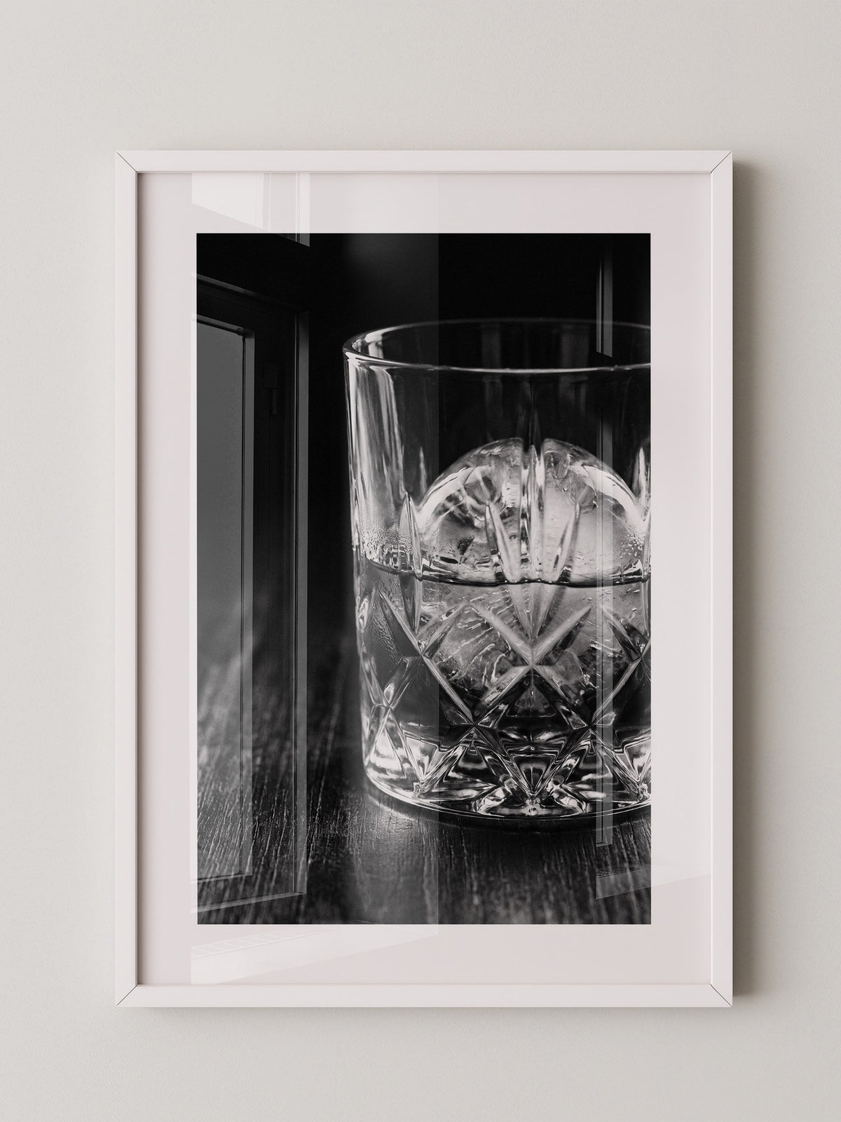 Tumbler Glasgeometrie Schwarzweiß