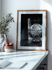 Tumbler Glasgeometrie Schwarzweiß