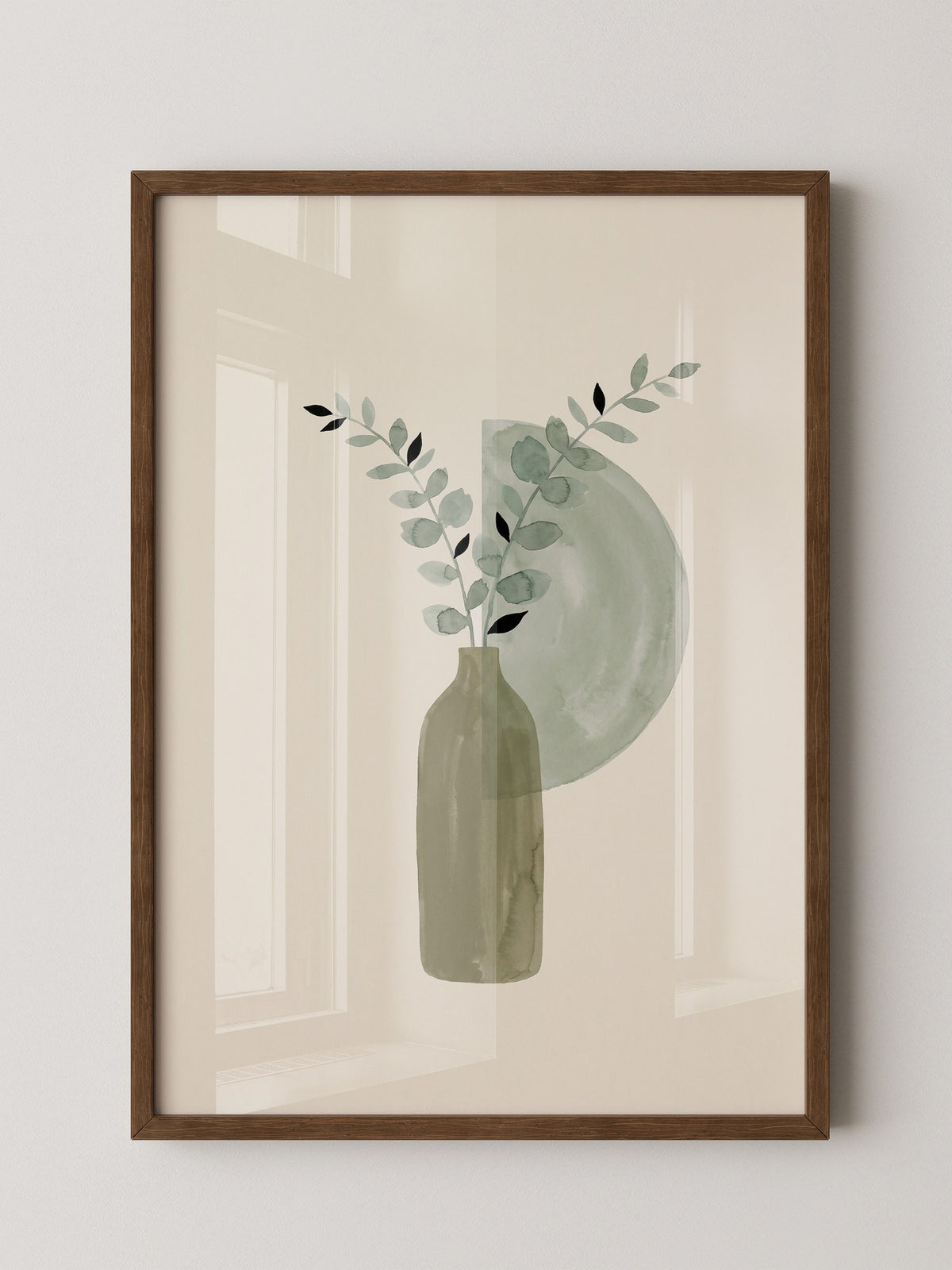 Blätterzweig Aquarell Pastell