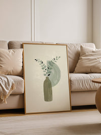 Blätterzweig Aquarell Pastell