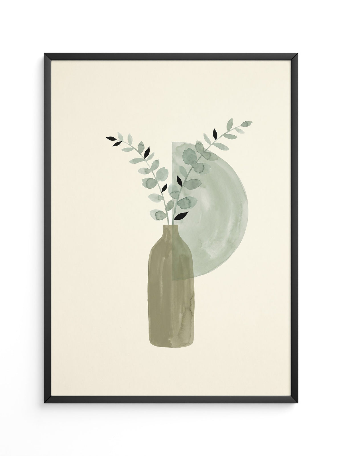 Blätterzweig Aquarell Pastell
