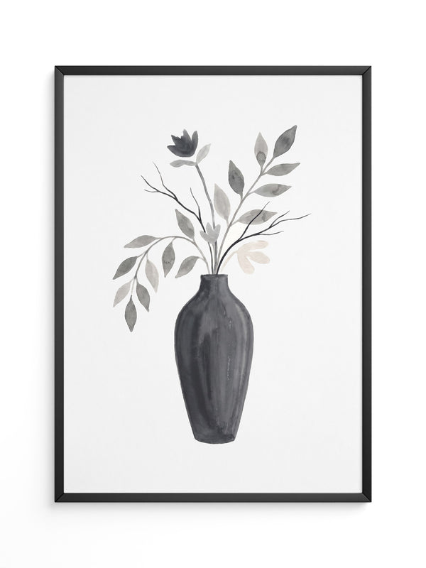 Blumenstrauß Schwarz Weiß