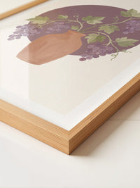 Keramikvase mit Trauben violett