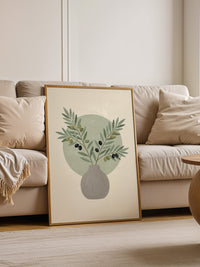 Olivenzweige Pastell Vase