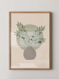 Olivenzweige Pastell Vase