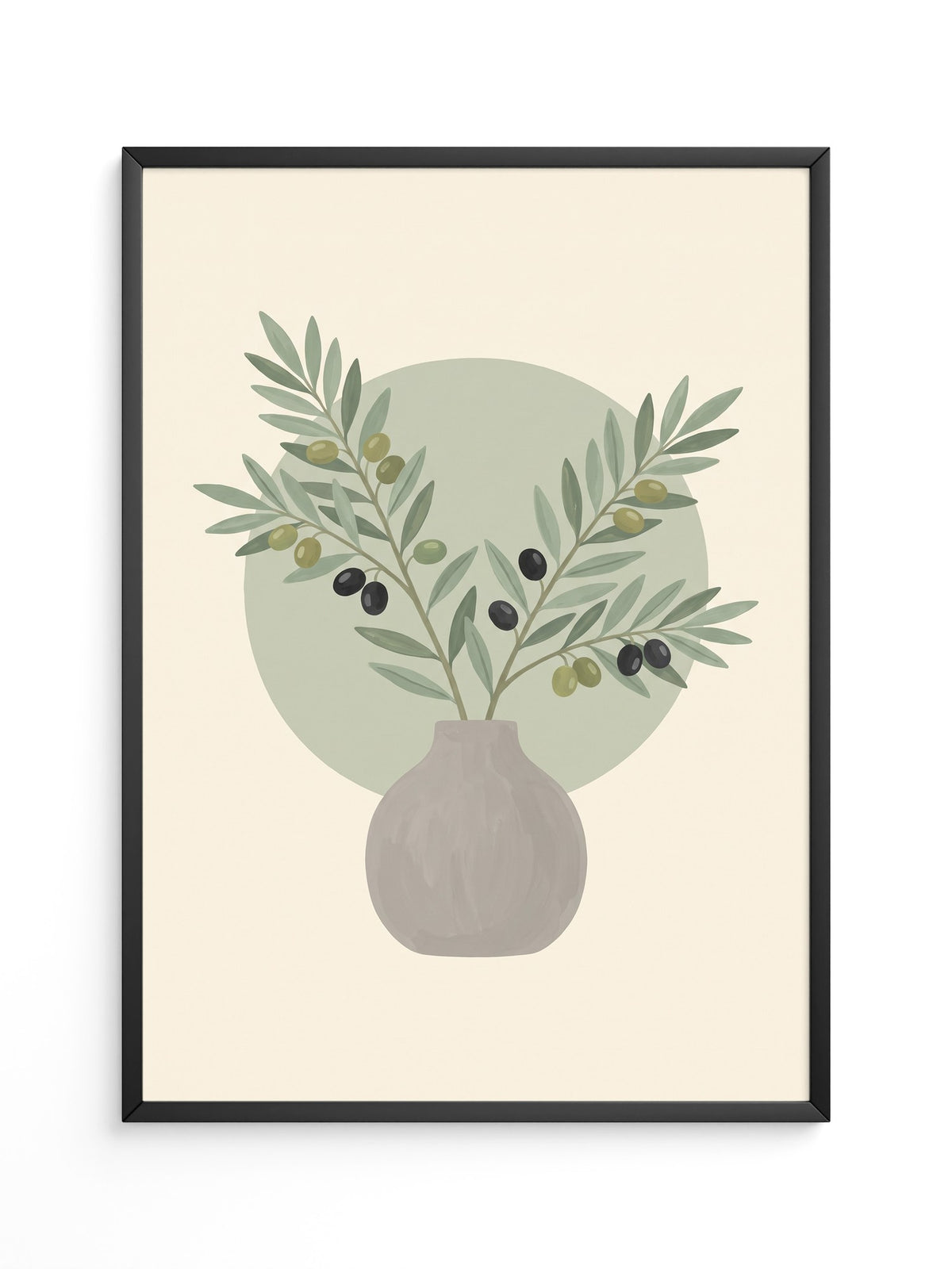 Olivenzweige Pastell Vase