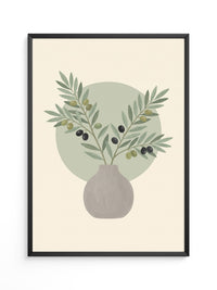 Olivenzweige Pastell Vase