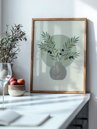 Olivenzweige Pastell Vase