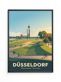 Düsseldorf Skyline Sommerabend