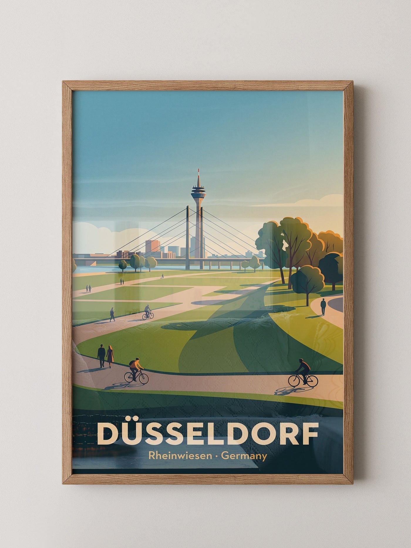 Düsseldorf Skyline Sommerabend