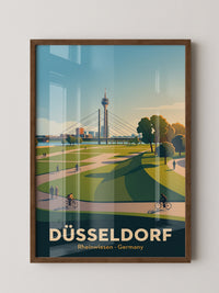 Düsseldorf Skyline Sommerabend