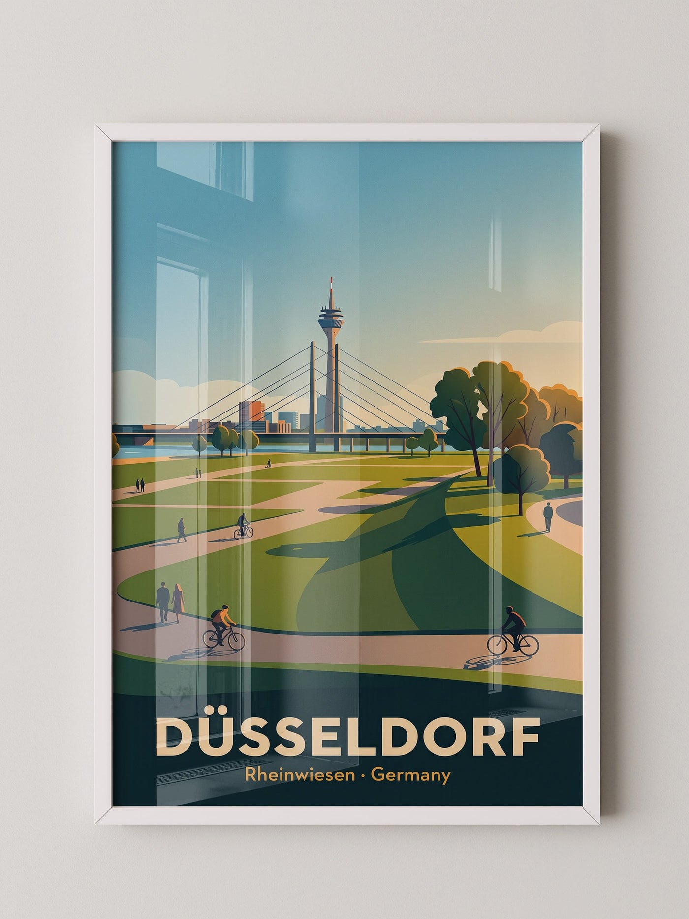 Düsseldorf Skyline Sommerabend