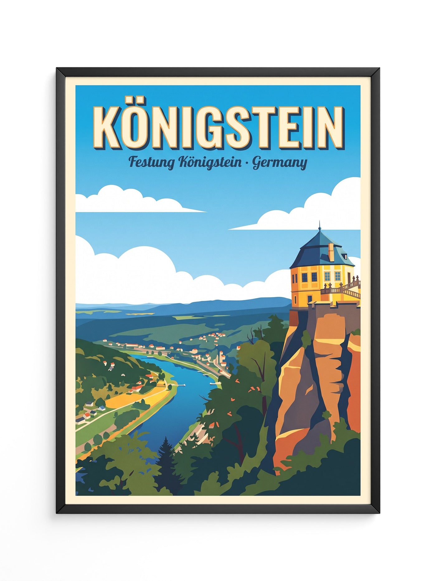 Königstein Festung Panoramablick