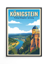 Königstein Festung Panoramablick